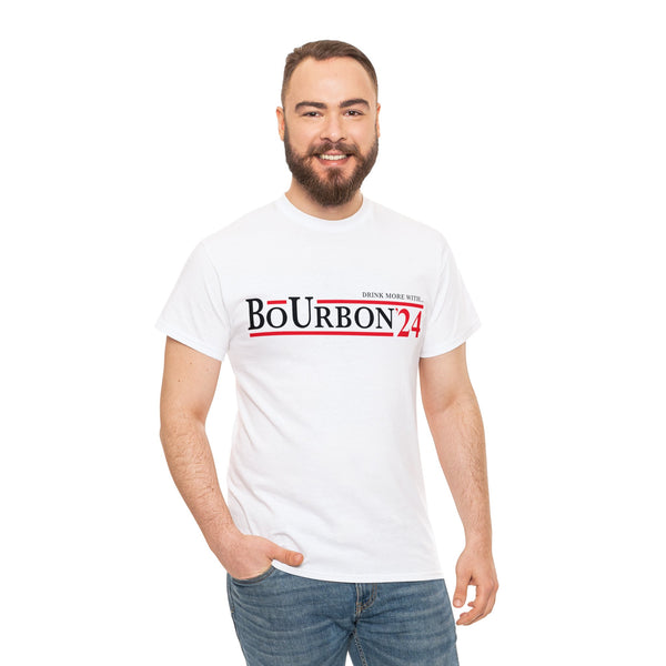 DRINK MORE WITH... BoUrbon 24 Unisex Heavy Cotton Tee