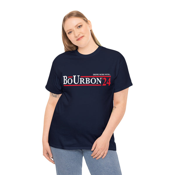 DRINK MORE WITH... BoUrbon 24 Unisex Heavy Cotton Tee