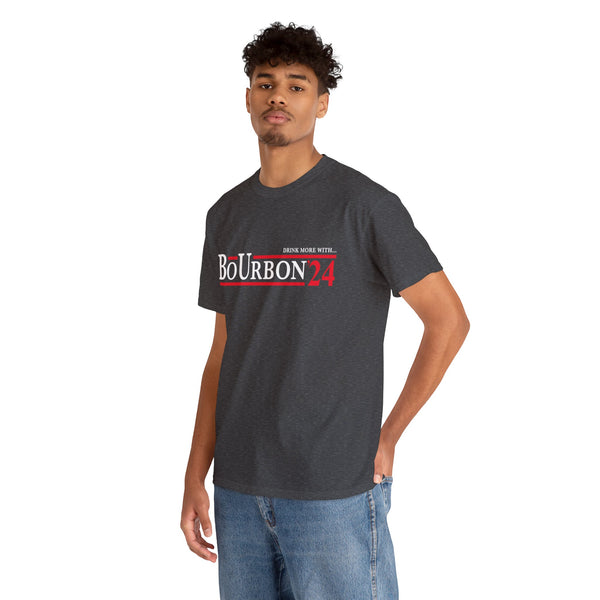 DRINK MORE WITH... BoUrbon 24 Unisex Heavy Cotton Tee