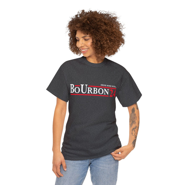 DRINK MORE WITH... BoUrbon 24 Unisex Heavy Cotton Tee