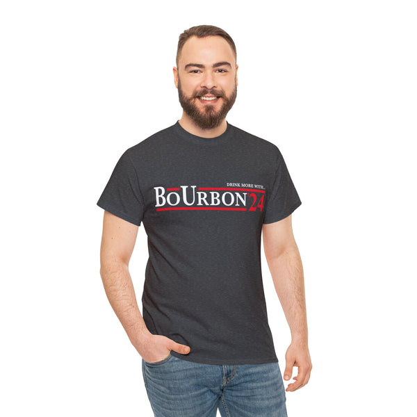 DRINK MORE WITH... BoUrbon 24 Unisex Heavy Cotton Tee