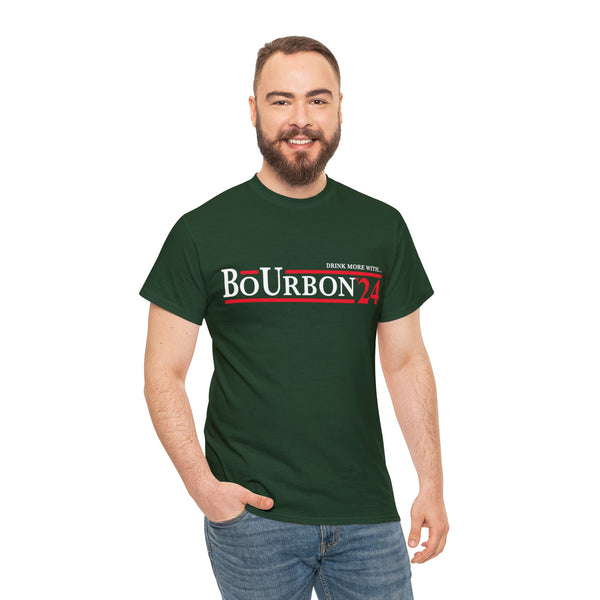 DRINK MORE WITH... BoUrbon 24 Unisex Heavy Cotton Tee