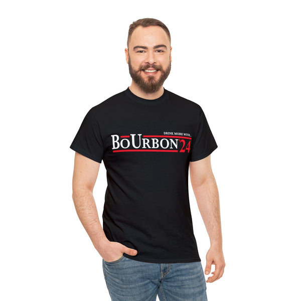 DRINK MORE WITH... BoUrbon 24 Unisex Heavy Cotton Tee