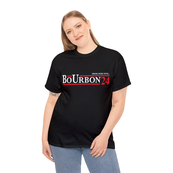 DRINK MORE WITH... BoUrbon 24 Unisex Heavy Cotton Tee