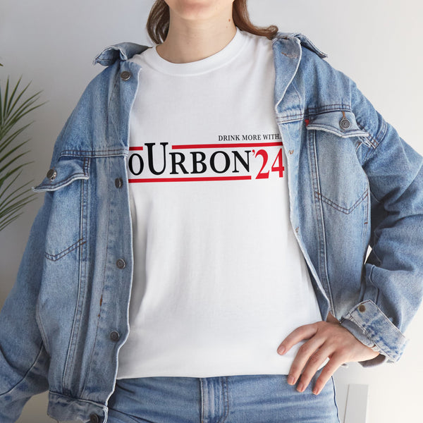 DRINK MORE WITH... BoUrbon 24 Unisex Heavy Cotton Tee