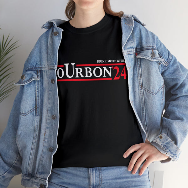 DRINK MORE WITH... BoUrbon 24 Unisex Heavy Cotton Tee