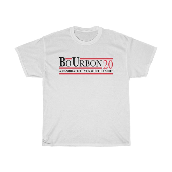 BO URBON 20 - A CANDIDATE THAT'S WORTH A SHOT Unisex Heavy Cotton Tee