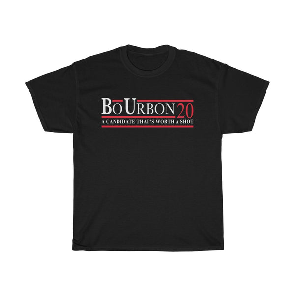 BO URBON 20 - A CANDIDATE THAT'S WORTH A SHOT Unisex Heavy Cotton Tee