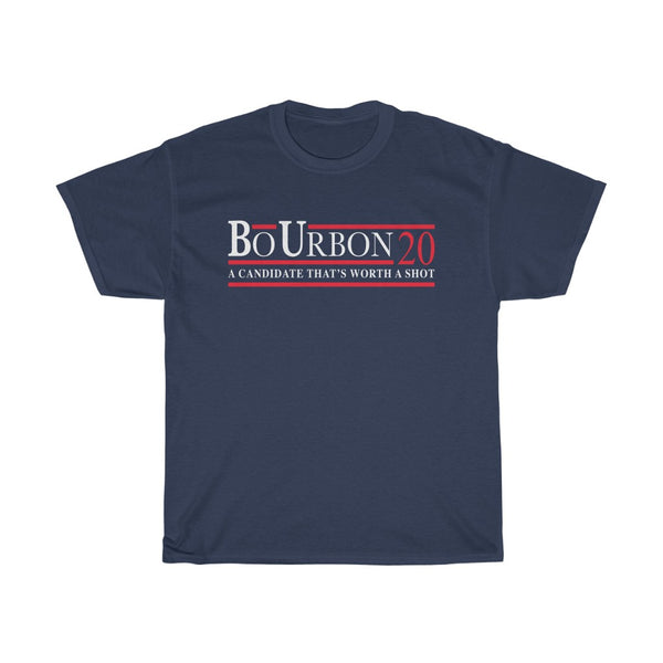 BO URBON 20 - A CANDIDATE THAT'S WORTH A SHOT Unisex Heavy Cotton Tee