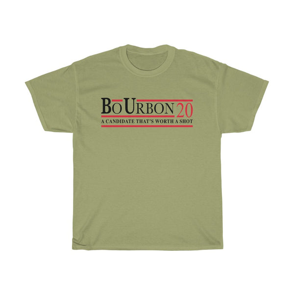 BO URBON 20 - A CANDIDATE THAT'S WORTH A SHOT Unisex Heavy Cotton Tee