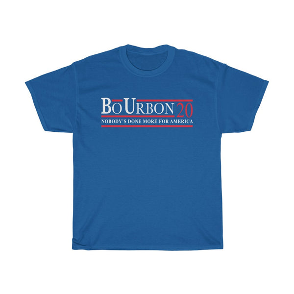 BO URBON 20 - NOBODY'S DONE MORE FOR AMERICA Unisex Heavy Cotton Tee