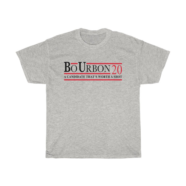 BO URBON 20 - A CANDIDATE THAT'S WORTH A SHOT Unisex Heavy Cotton Tee